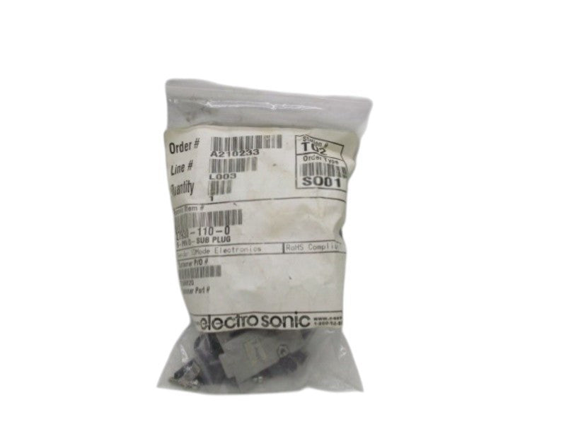 ELECTRO SONIC 27930-110-0 9 PIN D SUB PLUG (AS PICTURED)  NSNP IN BAG