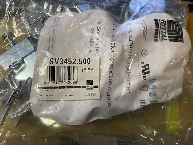 (15 Pack) Rittal SV3452.500 Conductor Connection Clamp (NEW)