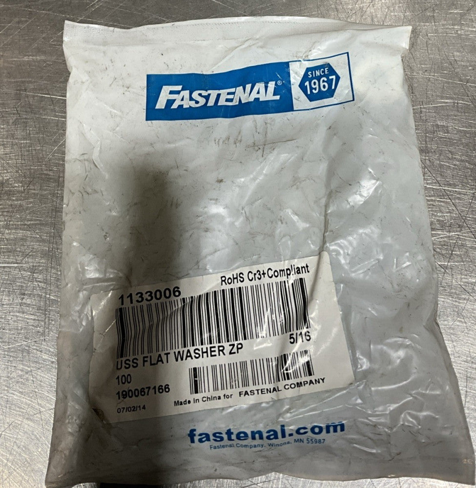 5/16 USS Flat Washer Plated 100 Pack Fastenal