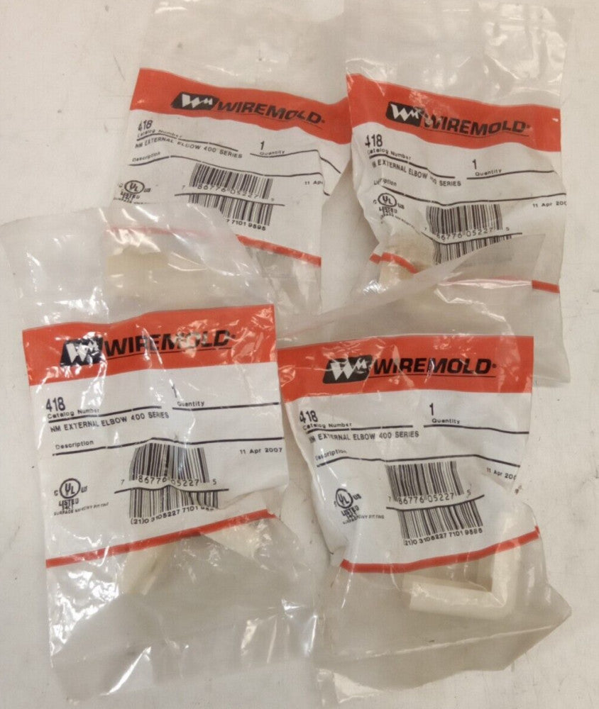 Wiremold 418 NM External Elbow 400 Series Ivory 