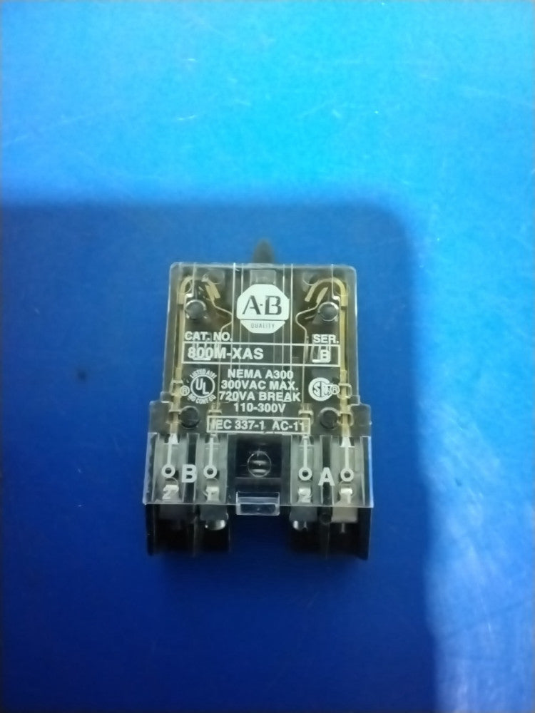 ALLEN BRADLEY 800M-XAS SER.B CONTACT BLOCK