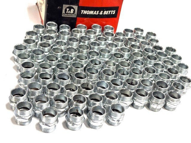 THOMAS & BETTS  1/2" COUPLINGS LOT OF 99 RAINTIGHT, TABOLITE FINISH, STEEL 5120