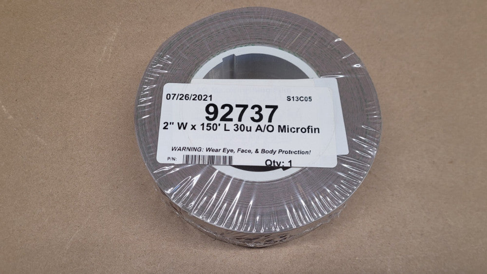 92737 2" Wide x 150' Long 30u 30 Micron A/O Microfinishing Film