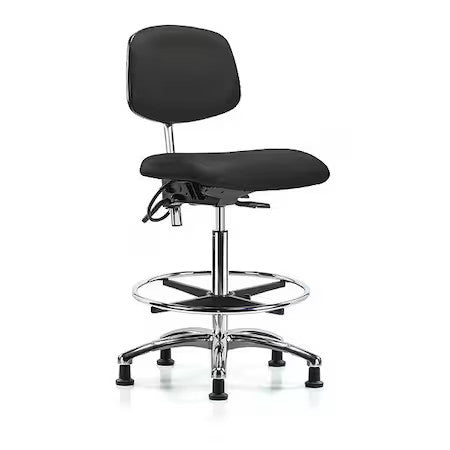 Zoro Select Br-Necr-Hbch-Cr-T1-A0-Cf-Eg-Esdblk Ergonomic Chair, No Arms,