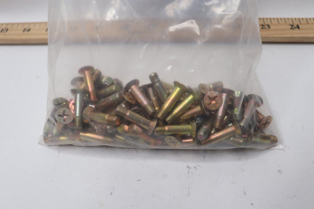 (87-Pk) Flat Countersunk Machine Screws 63/64" x 1/4-28" Thread x 5/16" Length