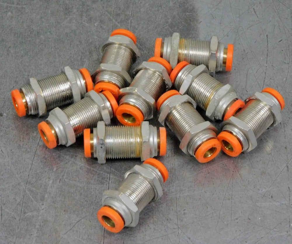 LEGRIS Bulk Head Pneumatic Fits 5/16" Tube Push to Connect  Lot of 10
