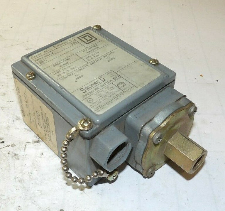NEW SQUARE D 100 PSIG PRESSURE SWITCH 1-40 PSIG OP RANGE 600 V AC/DC 9012GDW2
