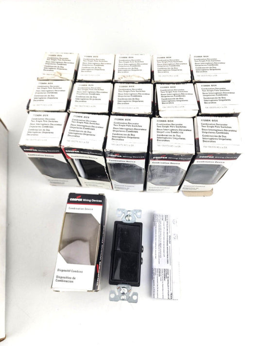 16pcs Lot Eaton Commercial Grade 7728BK-BOX Switch Deco Comb 15A 120/277V B