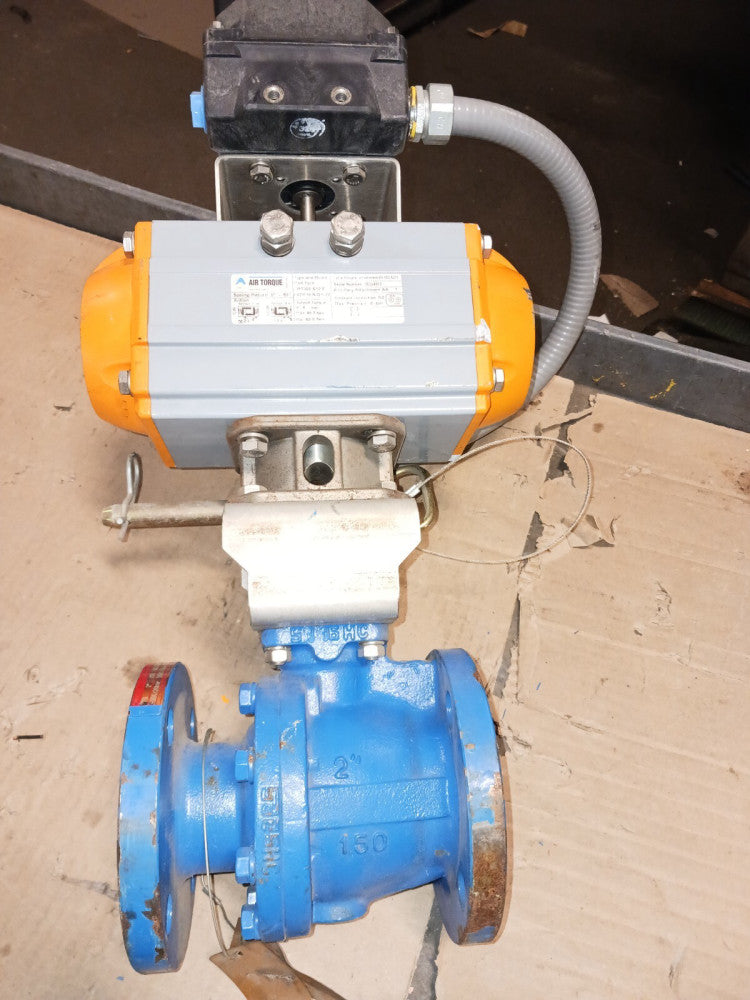 BAC 2" ACUTATED BALL VALVE CI AIR TORQUE PT300-S12F FLOWSERVE POSITIONER