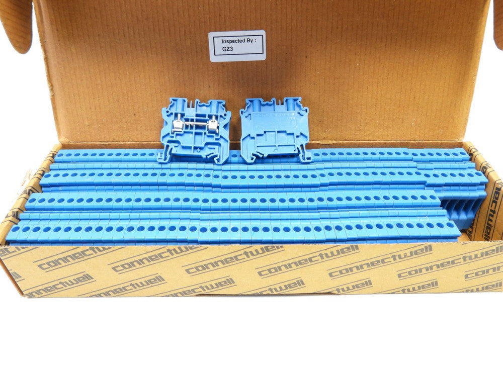 (95pcs) Altech CY4/BU 2.5mm Feed Thru Screw Clamp Terminal Block Blue