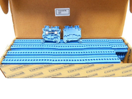 (95pcs) Altech CY4/BU 2.5mm Feed Thru Screw Clamp Terminal Block Blue