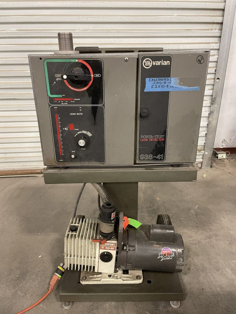 Varian 938-41 Porta-Test Helium Leak Detector / Mass Spectrometer -