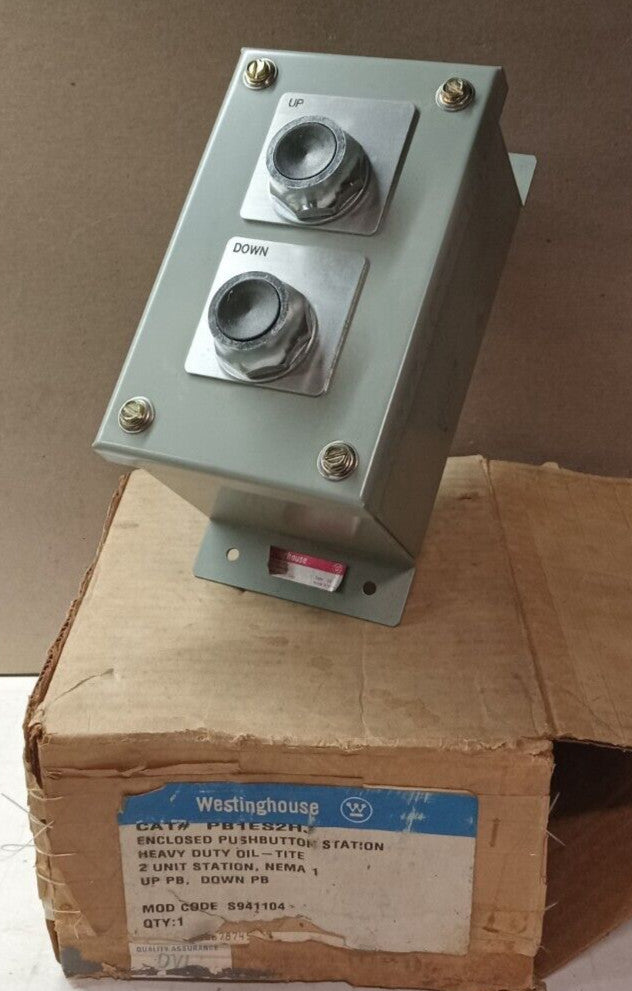 NEW WESTINGHOUSE 2-UNIT HEAVY DUTY PUSHBUTTON CONTROL STATION "UP/DOWN" PB1ESHJ