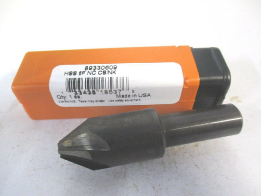 (18537) 3/4" x 1/2" x 1/4" x 2-3/4" OAL 60° High Speed Steel 6 Flute Countersink