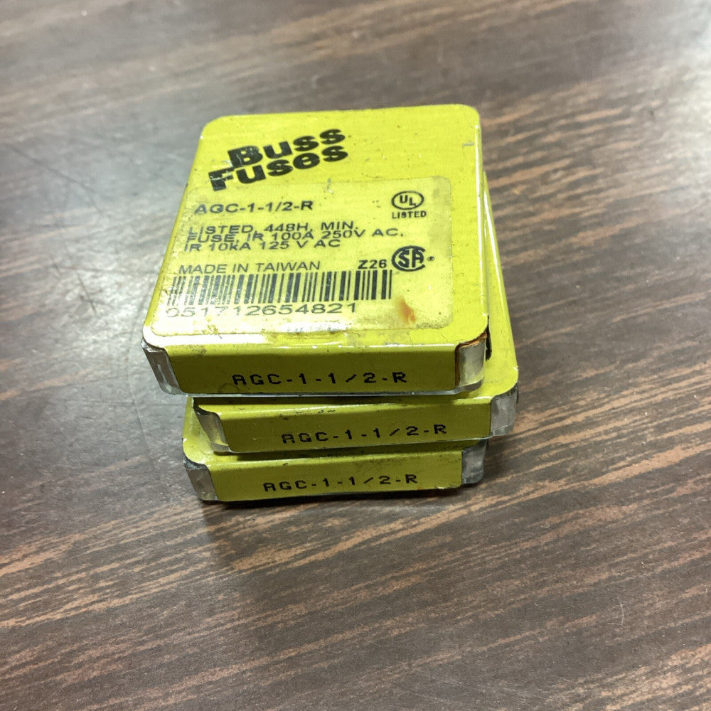 Buss Fuses AGC-1-1/2-R Mini Fuse - Lot of 15