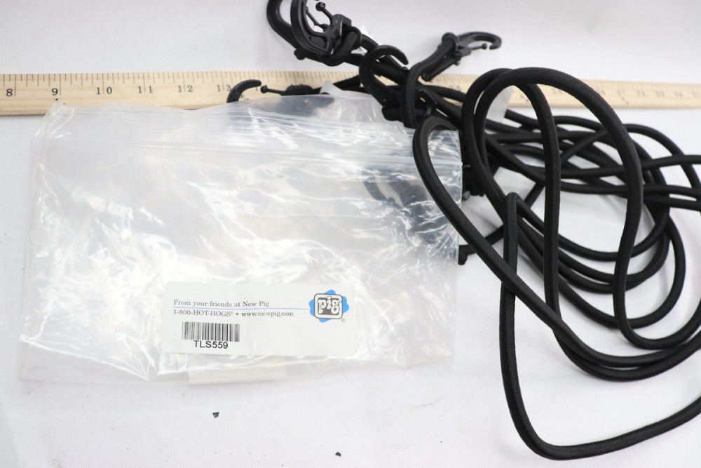 (4-Pk) Newpig Adjustable Hanging Straps Black 6" TLS559