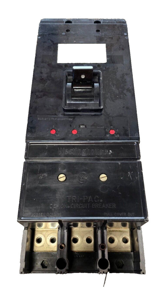 WESTINGHOUSE TRI-PAC 500 AMP CIRCUIT BREAKER 600 VAC 3 POLE NB3500P