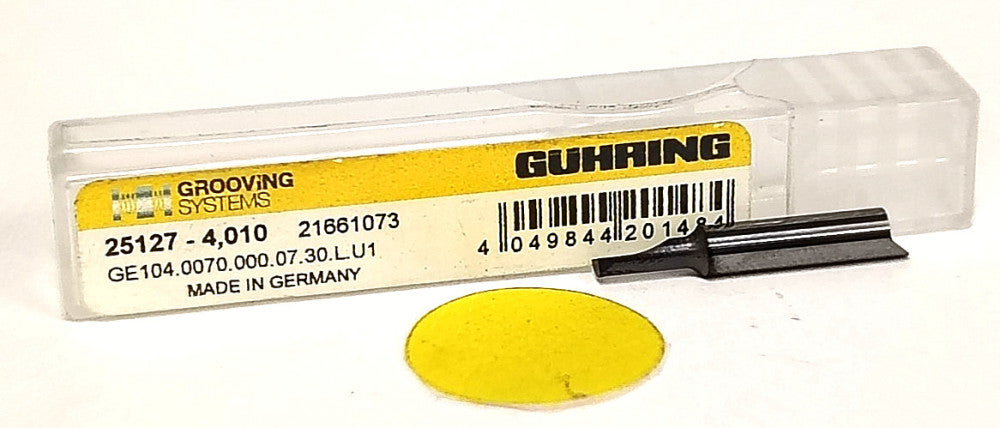 GUHRING GROOVING TOOL 3/16" SHANK SOLIDE CARBIDE 25127-4.010 9251310040100