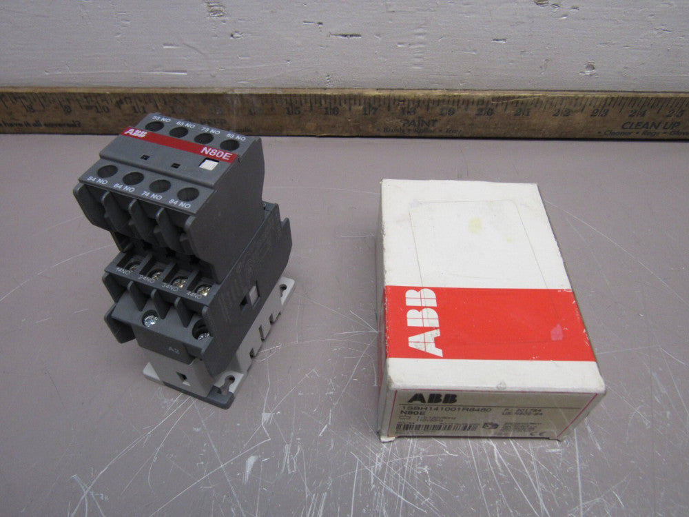 ABB N80E 1SBH141001R8480 CONTACTOR RELAY 110-120V/60HZ 110V/50HZ NEW IN BOX !!