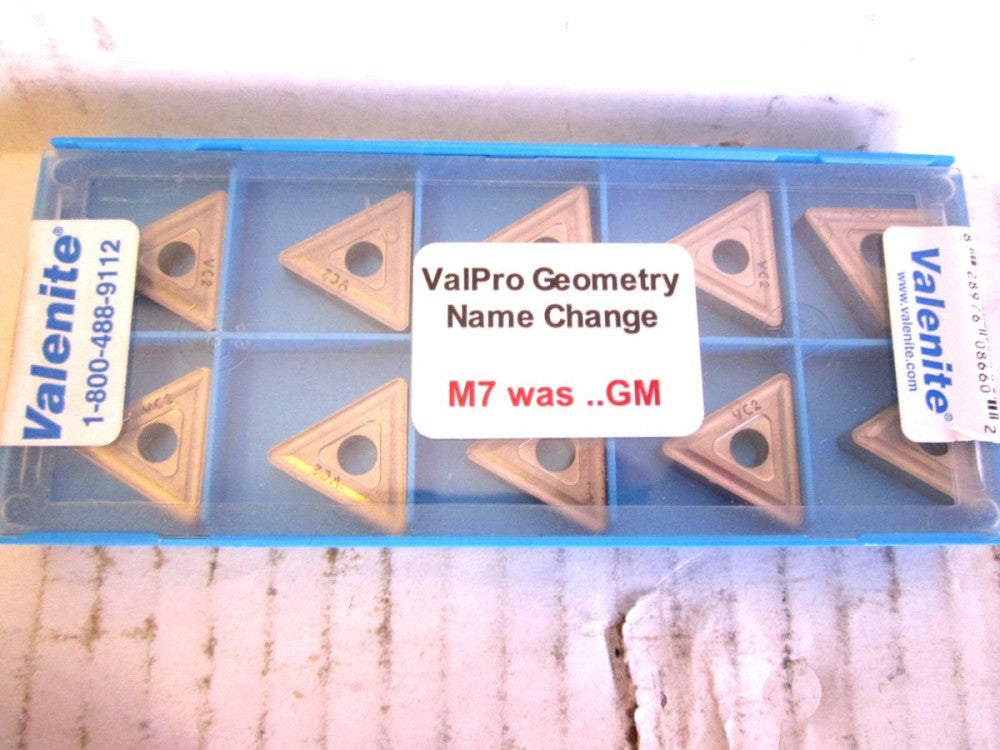 Valenite Carbide Turning Inserts Style TNMG Size 433 M7 Grade UK20 Pack Of 10