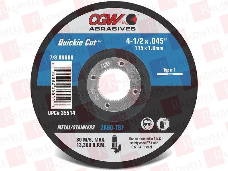 CGW ABRASIVES 35514 / 35514 (NEW IN BOX)