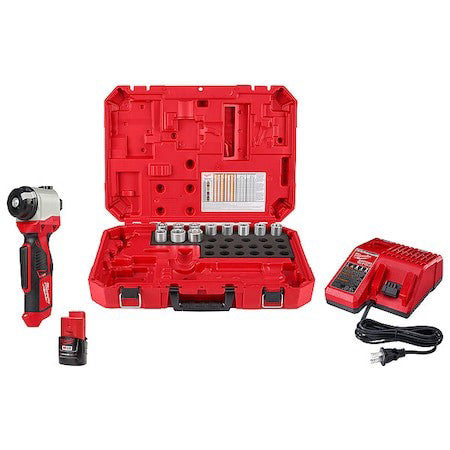 Milwaukee Tool 2435Al-21 M12 Cable Stripper Kit With 11 Al Thhn / Xhhw Bushings