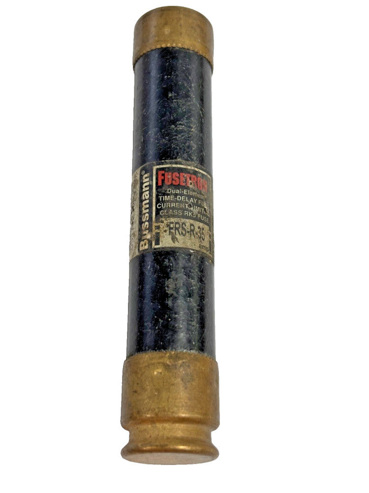 BUSSMAN FUSETRON FRS-R-35 CLASS RK5, TIME DELAY, DUAL ELEMENT FUSE, 35A, 600VAC