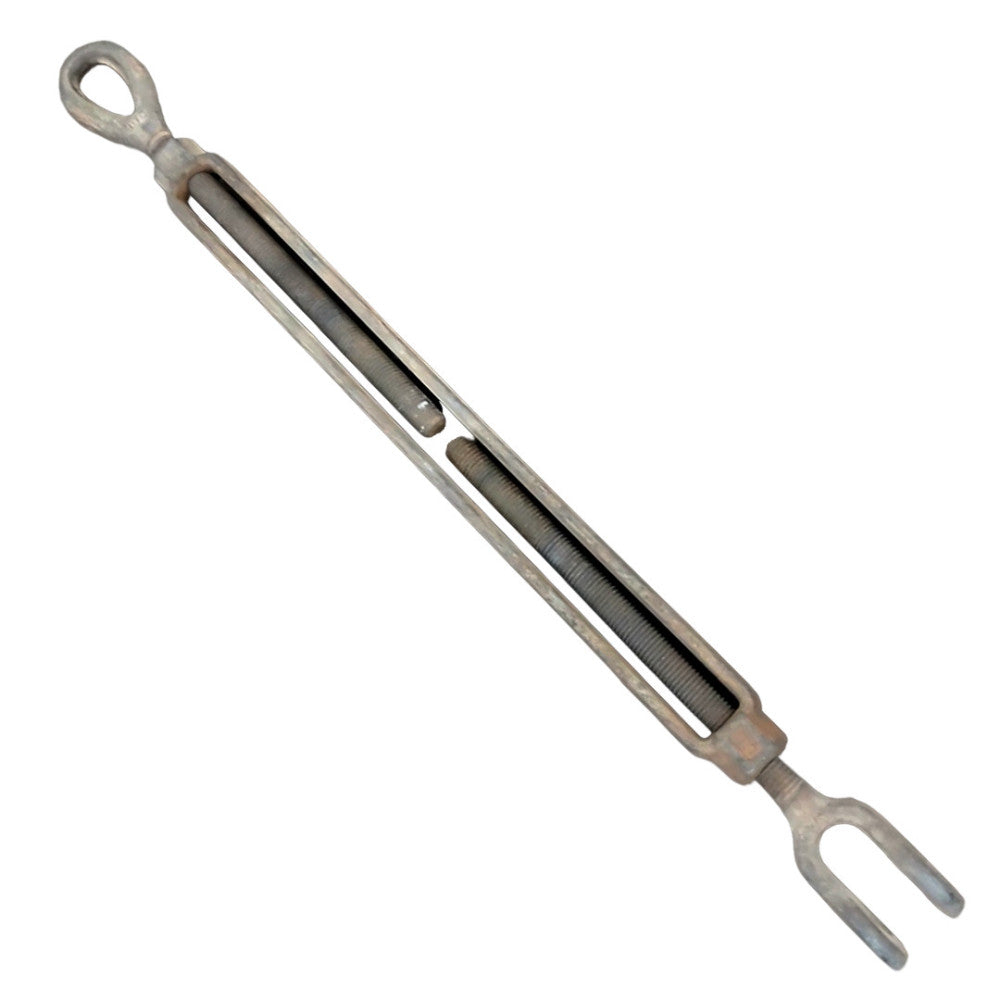 TURNBUCKLE EYE TO JAW THREAD LENGTH 11" THREAD SIZE 7/8-8 OAL SCREW IN 19-1/2"