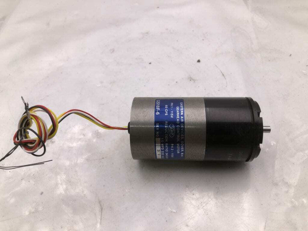 Eastern Air Devices GS18F-6 Gearhead Control Motor 115V 60CPS 343.8:1