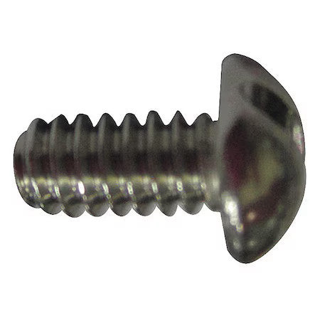 Zoro Select U51213.019.0037 #10-24 X 3/8 In Slotted Round Machine Screw, Plain