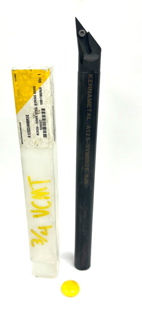 KENNAMETAL A12SSVMBR3R BORING BAR MIN BORE 1.2860 LEAD ANGLE -5 DEG OAL 10"