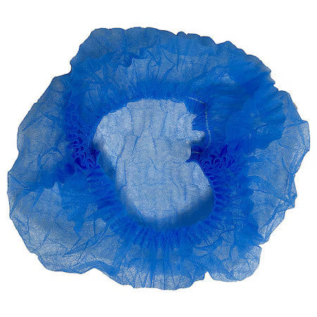 Condor 819Rz8 Bouffant Cap, Polypropylene, 24 In Dia., Blue, 1000 Pk