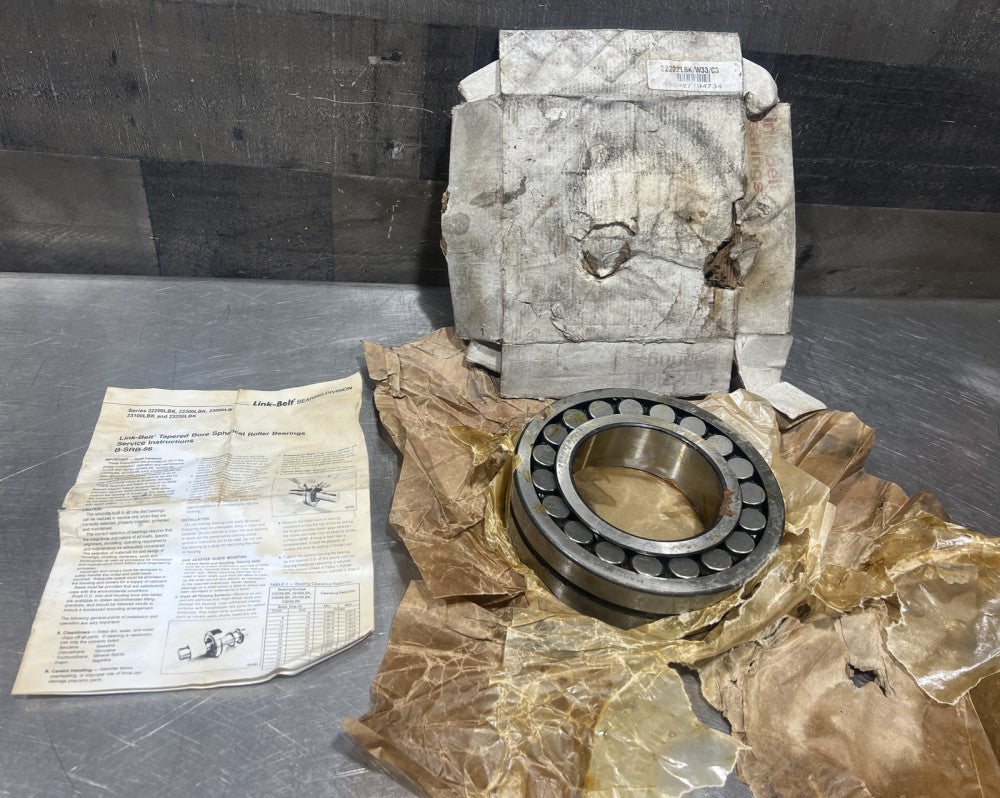 Link-Belt 22222LBK/W33/C3 Spherical Roller Bearing Nos Surplus