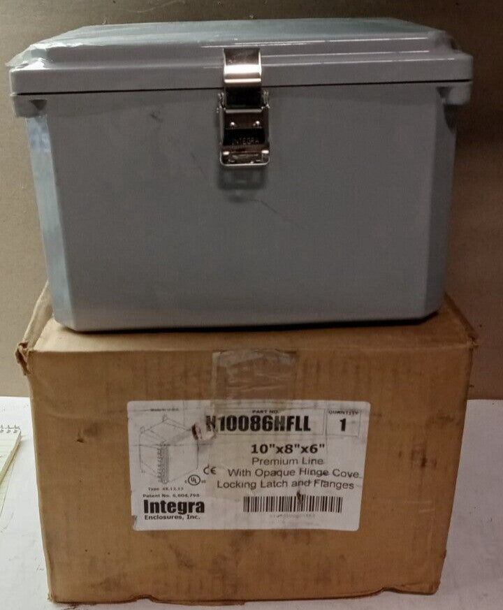 NEW INTEGRA CUTOUT BOX ENCLOSURE LATCH LOCKING 10X8X6 H10086HFLL