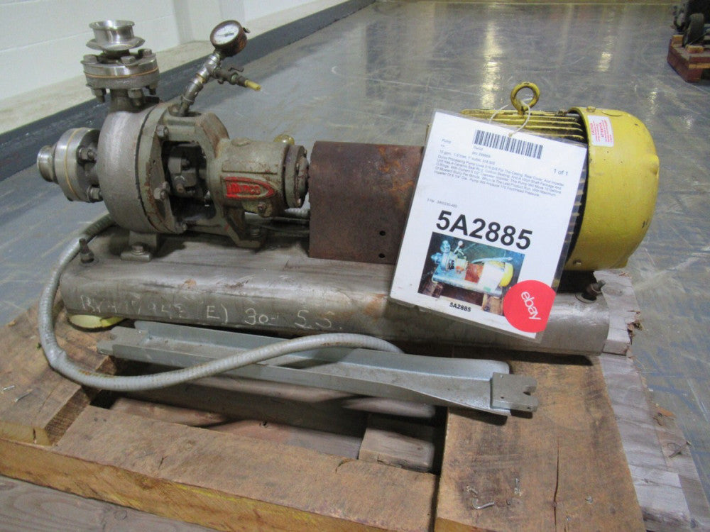 Durco Mark II 1 1/2X1-654 Centrifugal Pump w/ 3HP Drive