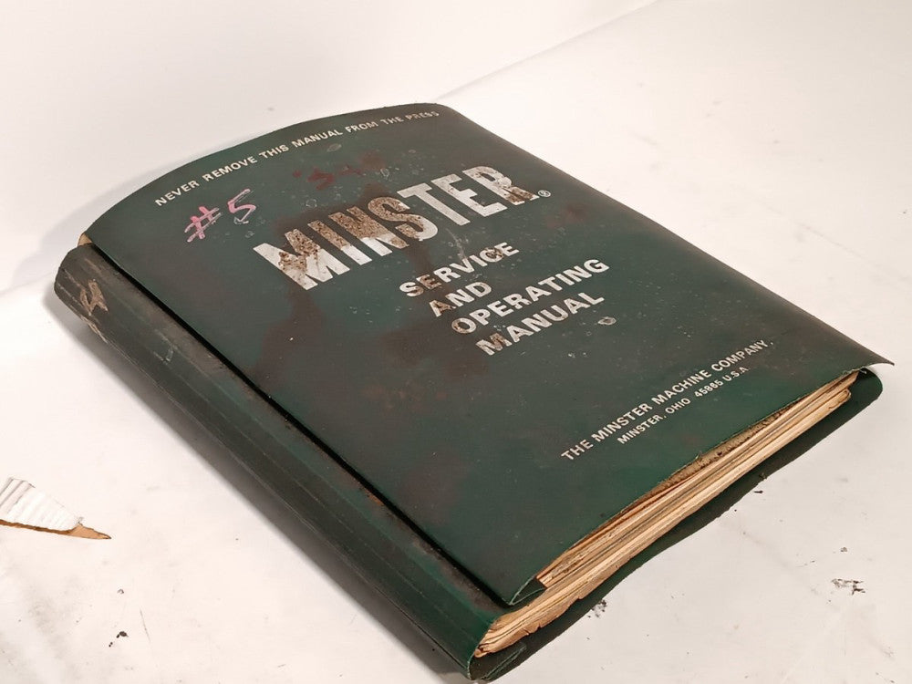 Minster Power Press & Piecemaker P2 Service & Operating Manual, Edition #805A
