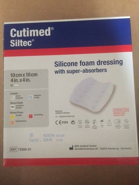 7328501 BSN Medical/Jobst Foam Dressing, 4" x 4", Sterile, 10/bx Exp 09/19 (NEW)