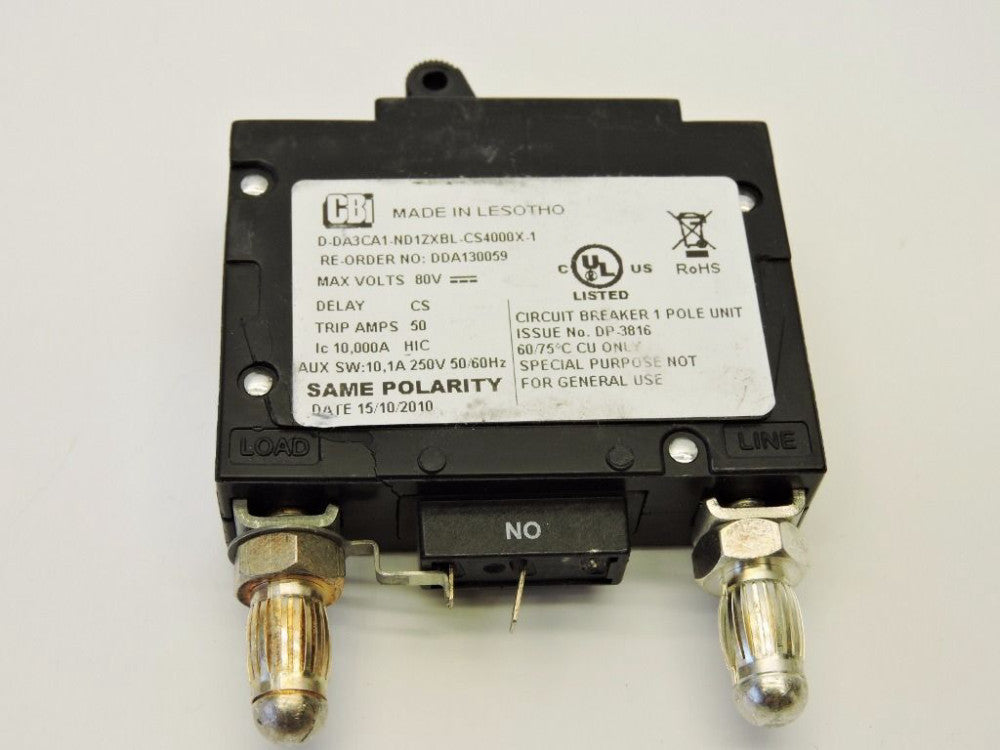 40-AMP CBI DDA130059 40A 80V DC BULLET Circuit Breaker 1-POLE NEW