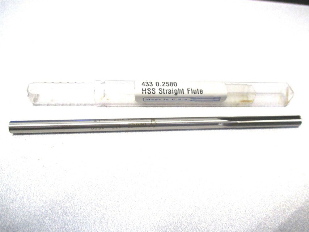 Yankee (433-.2580) 1/4 x 1/4 x 1-1/2 x 6 6-Flute SS SF RH HSS Chucking Reamer