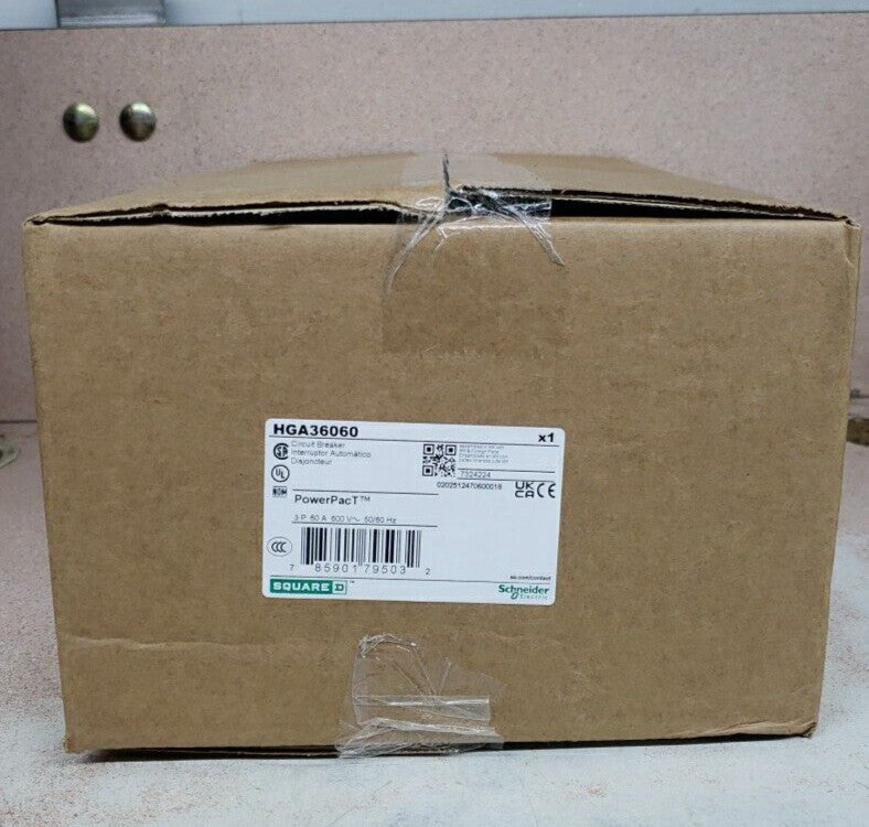 NEW - SQUARE D  HGA36060   60A, 600V, 3- Pole, PowerPact CIRCUIT BREAKER
