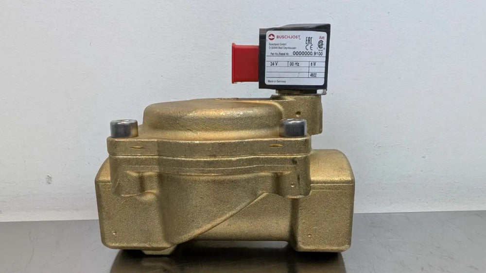 Buschjost CW617N Brass Solenoid Valve 0000000.9100 24VDC Coil 1-1/2" NPTF 5W