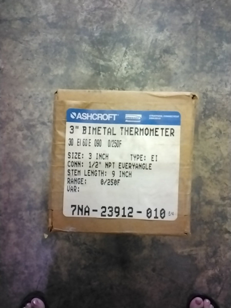 ASHCROFT 30 EI 60 E 090 0/250F 5" Bimetal Thermometer, Sealed