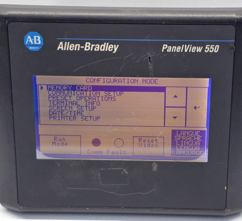 Allen Bradley PanelView 550 Touchscreen 2711-T5A8L1 Ser B Rev B FRN 4.41