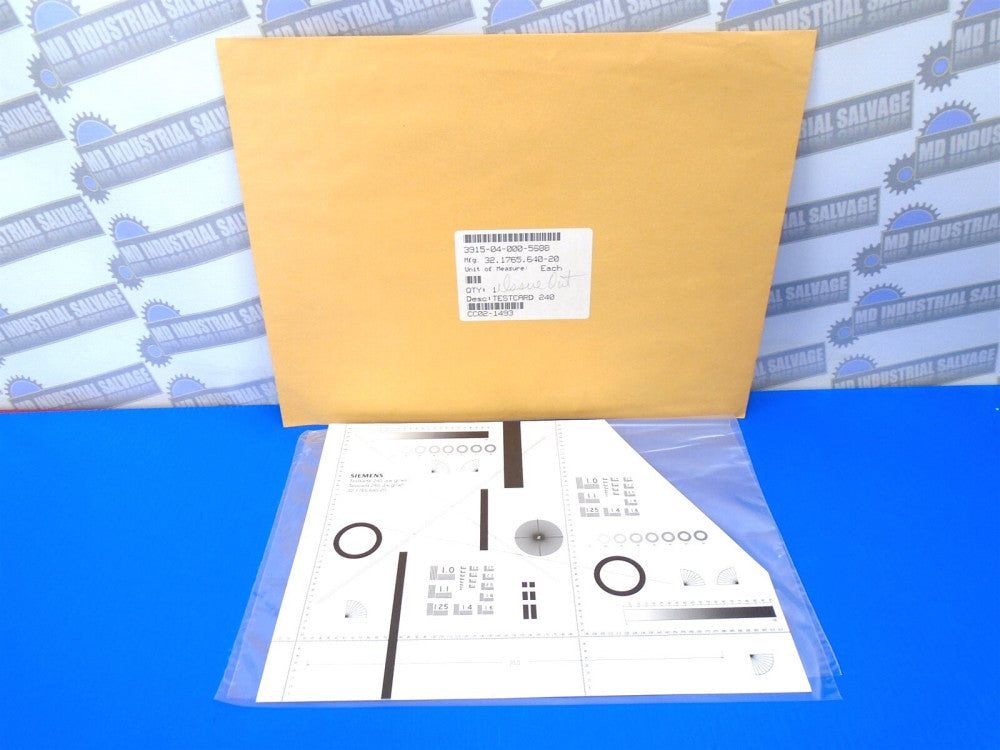 SIEMENS - Test Card 240 - "bk/gr/wt" - 32.1765.640-20 - (NEW)