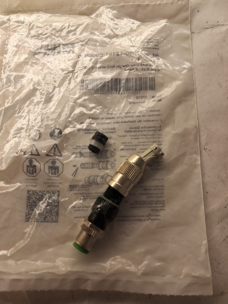 NEW, MURR ELEKTRONIK 7000-12481-0000000, MOSA M12 MALE STRAIGHT FIELD WIREABLE
