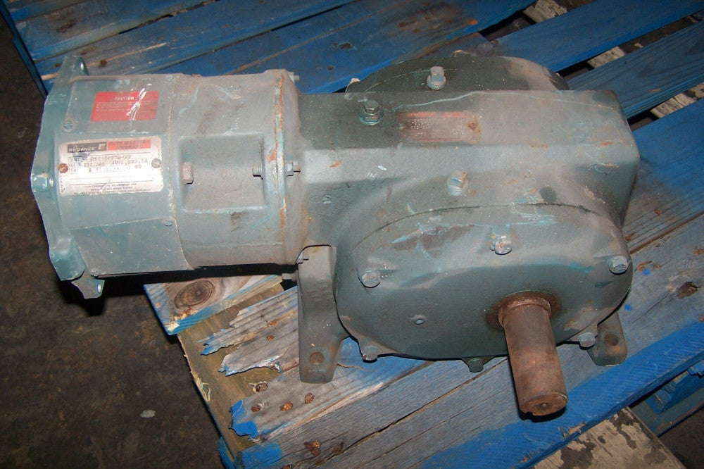 RELIANCE DODGE 25:1 GEAR SPEED REDUCER M51A0627M-XM  5.41 MAX HP W/ UNIBRAKE 