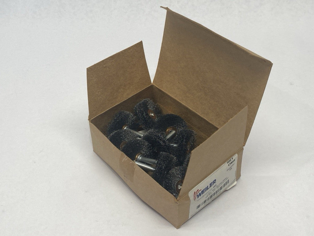 Weiler 17605 Stem-Mounted Crimped Wire Wheel 1.75" Wide 0.25" Stem LOT OF 10