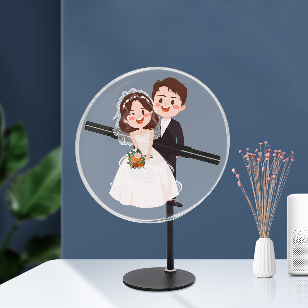 30 CM 3D LED Hologram Projector Holographic Advertising Fan Player Display HOT