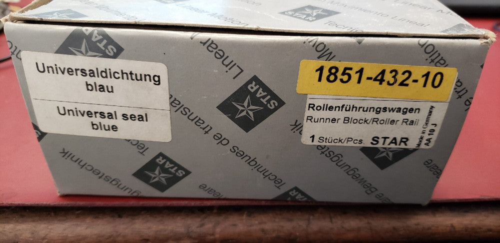 Brand New Rexroth Star 1851-432-10  Runner CLAMP Block (GD RACK)