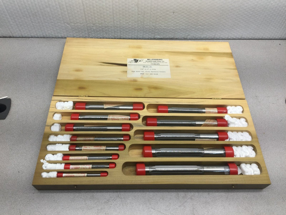 NEW NO BOX M.R.&T  1/4"-1" X1/16 #858 HIGH SPEED STR FLUTE EXP REAMER  EDP 01508